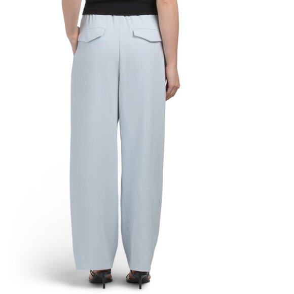 THEORY Pearl Blue Pleated Casual Pants - Picture 2 of 2